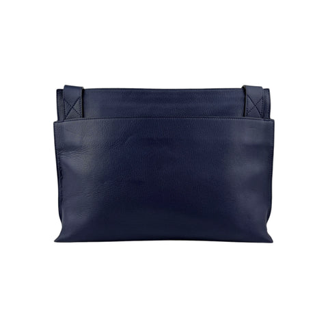 Loewe T Navy Leather Messenger Bag