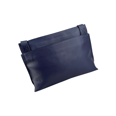 Loewe T Navy Leather Messenger Bag
