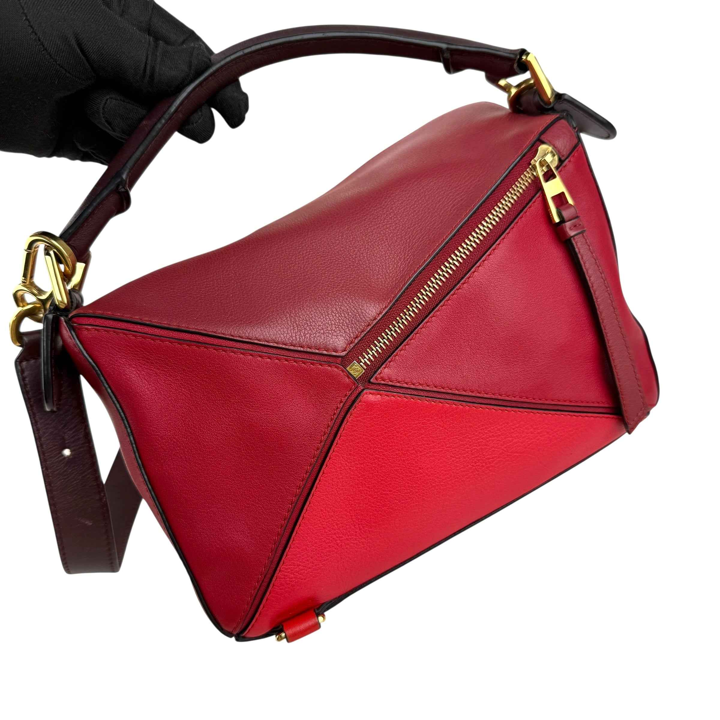 Loewe Medium Tricolor Calfskin Puzzle satchel