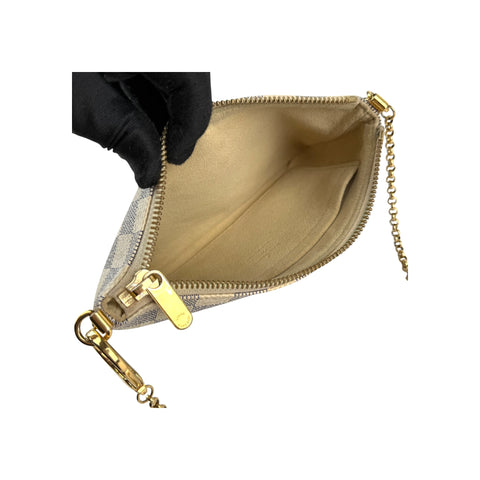 Louis Vuitton Azur Damier Canvas Milla Clutch MM Bag