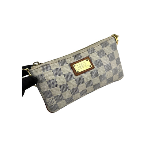 Louis Vuitton Azur Damier Canvas Milla Clutch MM Bag