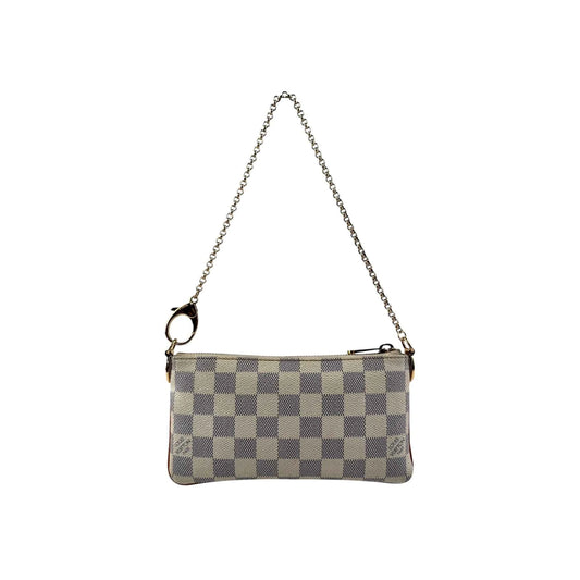 Louis Vuitton Azur Damier Canvas Milla Clutch MM Bag