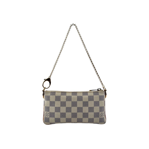 Louis Vuitton Azur Damier Canvas Milla Clutch MM Bag
