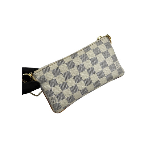 Louis Vuitton Azur Damier Canvas Milla Clutch MM Bag
