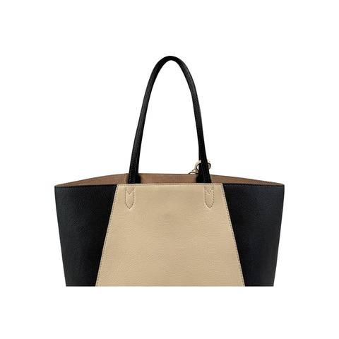 Louis Vuitton Beige/Black Leather Lockme Cabas Tote Bag
