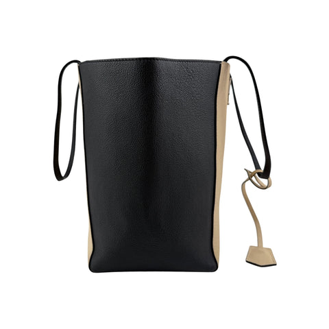 Louis Vuitton Beige/Black Leather Lockme Cabas Tote Bag