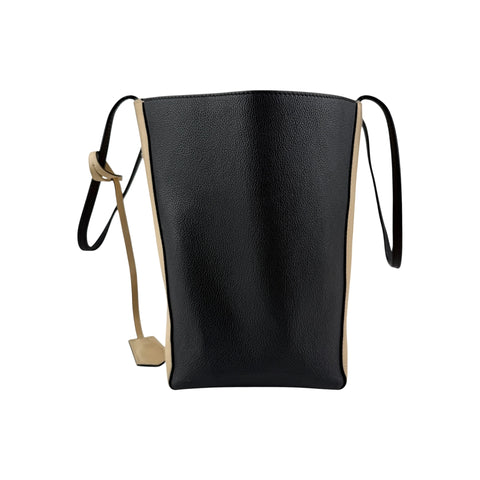 Louis Vuitton Beige/Black Leather Lockme Cabas Tote Bag