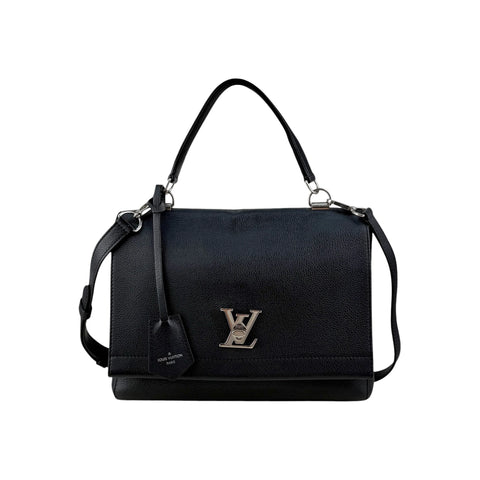 Louis Vuitton Black Calfskin Leather Lockme II Bag