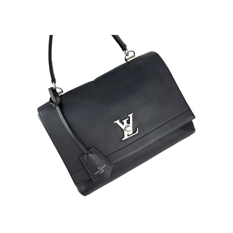 Louis Vuitton Black Calfskin Leather Lockme II Bag