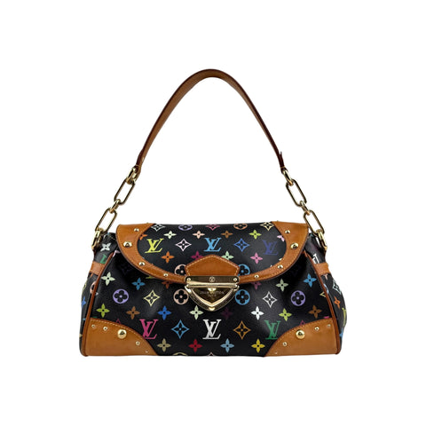 Louis Vuitton Black Monogram Multicolore Beverly MM Bag