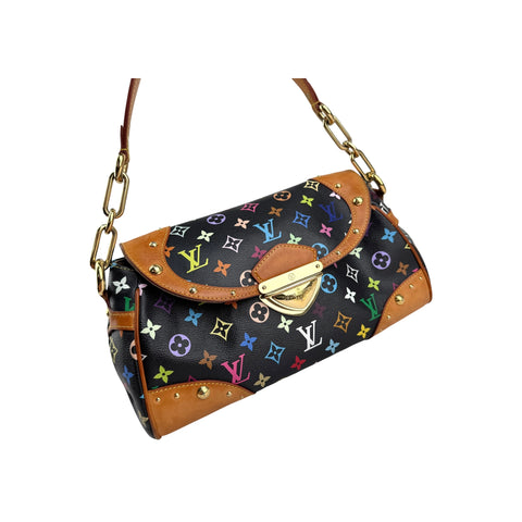 Louis Vuitton Black Monogram Multicolore Beverly MM Bag