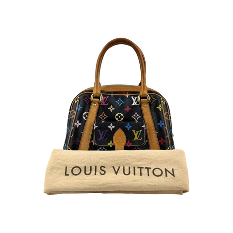 Louis Vuitton Black Monogram Multicolore Canvas Priscilla Bag