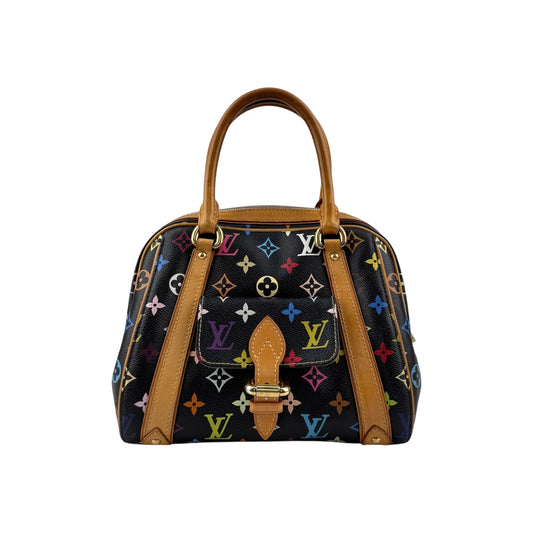 Louis Vuitton Black Monogram Multicolore Canvas Priscilla Bag