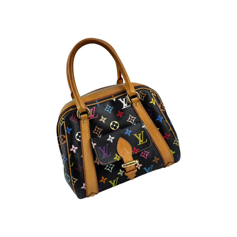 Louis Vuitton Black Monogram Multicolore Canvas Priscilla Bag