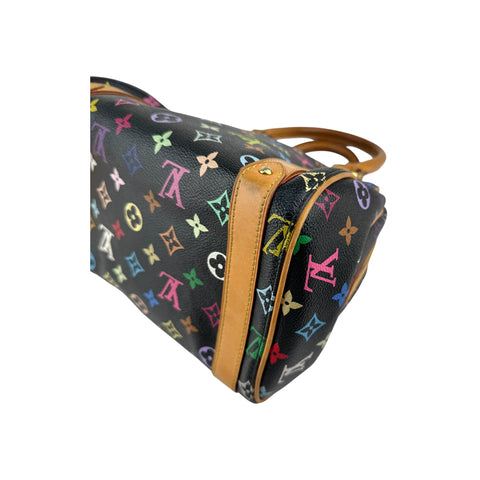 Louis Vuitton Black Monogram Multicolore Canvas Priscilla Bag
