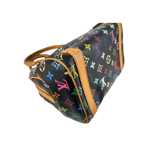 Louis Vuitton Black Monogram Multicolore Canvas Priscilla Bag
