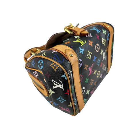 Louis Vuitton Black Monogram Multicolore Canvas Priscilla Bag