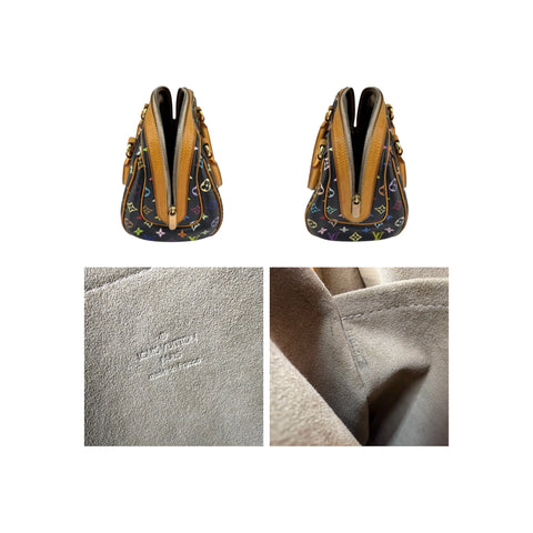 Louis Vuitton Black Monogram Multicolore Canvas Priscilla Bag