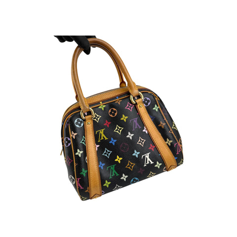 Louis Vuitton Black Monogram Multicolore Canvas Priscilla Bag
