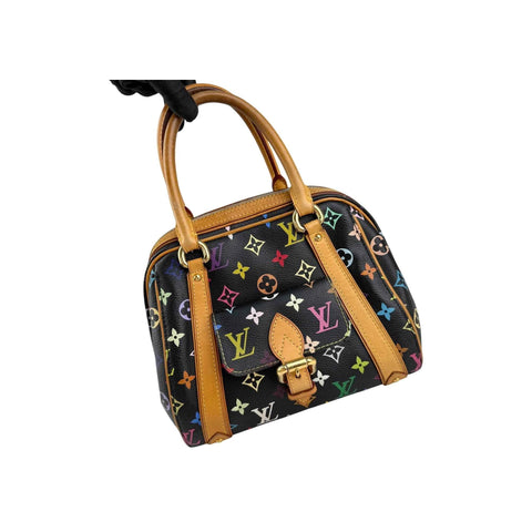 Louis Vuitton Black Monogram Multicolore Canvas Priscilla Bag