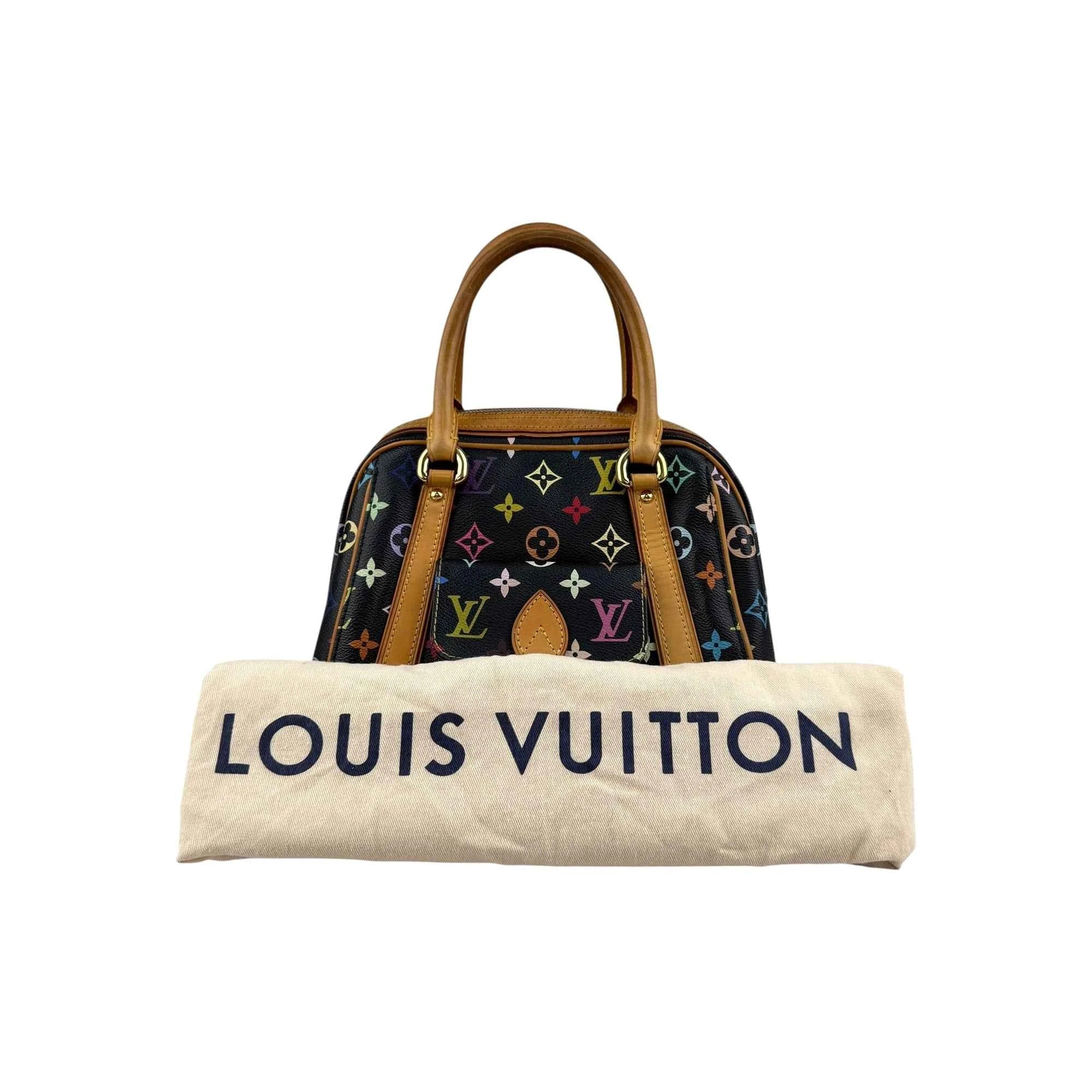 Louis Vuitton Black Monogram Multicolore Canvas Priscilla Bag