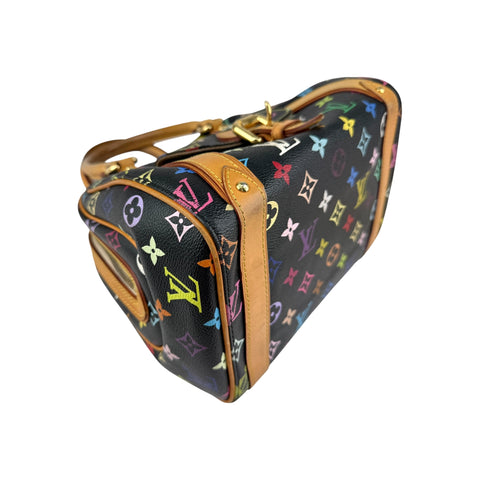 Louis Vuitton Black Monogram Multicolore Canvas Priscilla Bag