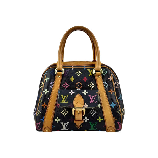 Louis Vuitton Black Monogram Multicolore Canvas Priscilla Bag
