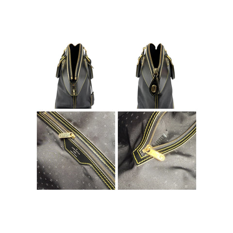 Louis Vuitton Black Suhali Leather Lockit MM Bag