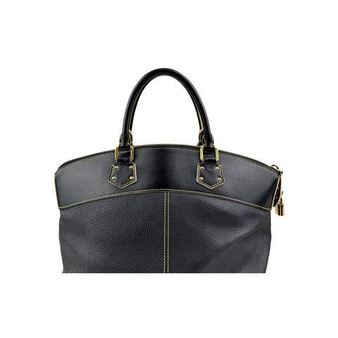 Louis Vuitton Black Suhali Leather Lockit MM Bag