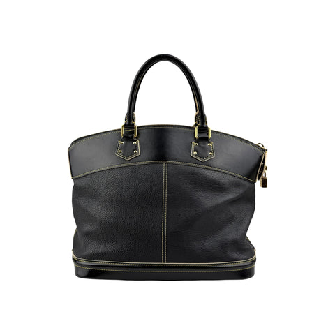 Louis Vuitton Black Suhali Leather Lockit MM Bag