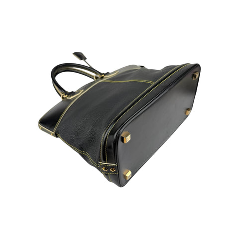 Louis Vuitton Black Suhali Leather Lockit MM Bag