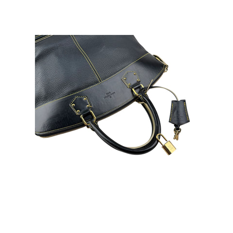 Louis Vuitton Black Suhali Leather Lockit MM Bag