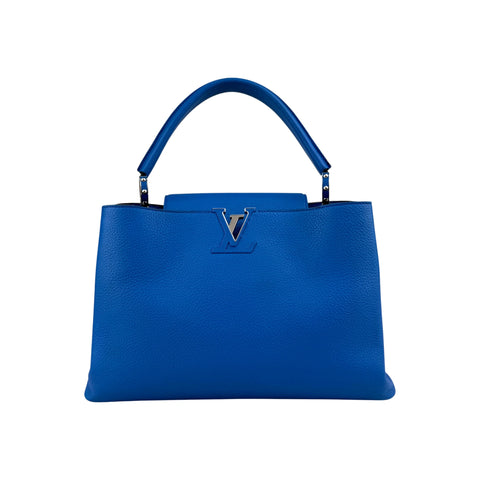 Louis Vuitton Blue Taurillon Leather Capucines Bag