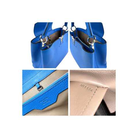 Louis Vuitton Blue Taurillon Leather Capucines Bag