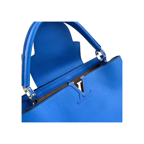 Louis Vuitton Blue Taurillon Leather Capucines Bag