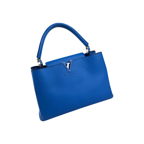 Louis Vuitton Blue Taurillon Leather Capucines Bag