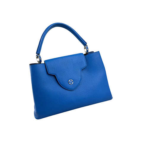 Louis Vuitton Blue Taurillon Leather Capucines Bag