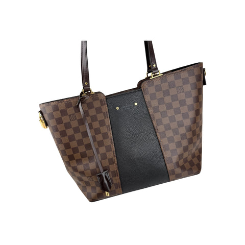 Louis Vuitton Damier Canvas and Taurillon Leather Jersey Tote Bag
