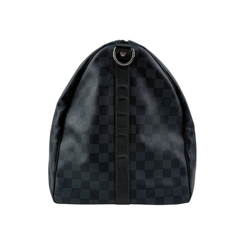 Louis Vuitton Damier Cobalt Canvas Keepall 55 Bag