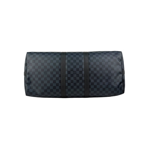 Louis Vuitton Damier Cobalt Canvas Keepall 55 Bag
