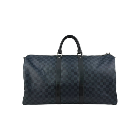 Louis Vuitton Damier Cobalt Canvas Keepall 55 Bag