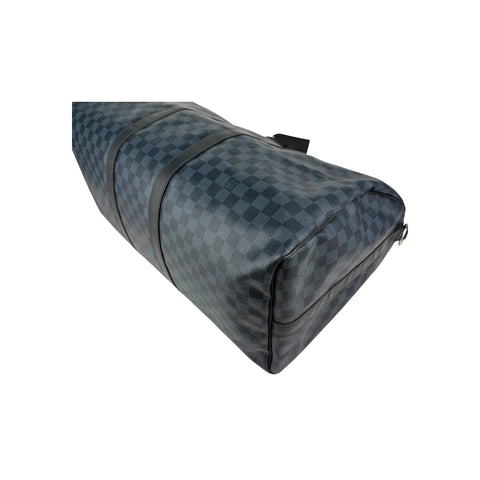 Louis Vuitton Damier Cobalt Canvas Keepall 55 Bag