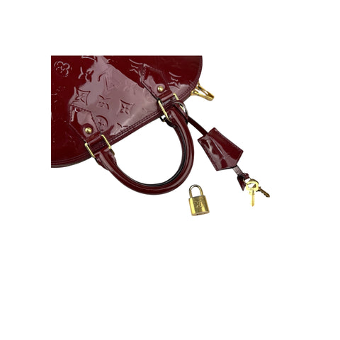Louis Vuitton Griotte Monogram Vernis Alma PM Bag