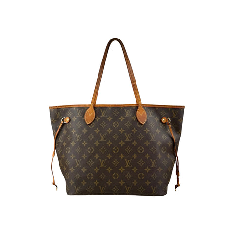 Pre-owned Louis Vuitton Monogram Canvas Neverfull MM bag back view