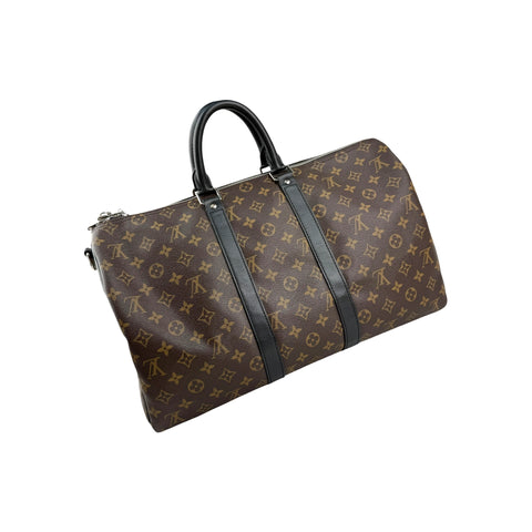 Louis Vuitton Monogram Macassar Keepall Bandouliere 45 Bag