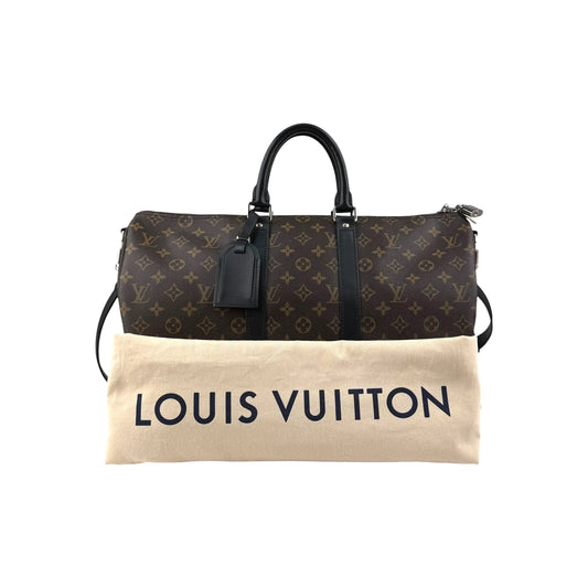 Louis Vuitton Monogram Macassar Keepall Bandouliere 45 Bag
