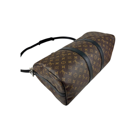 Louis Vuitton Monogram Macassar Keepall Bandouliere 45 Bag
