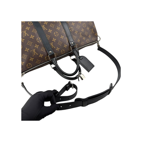 Louis Vuitton Monogram Macassar Keepall Bandouliere 45 Bag
