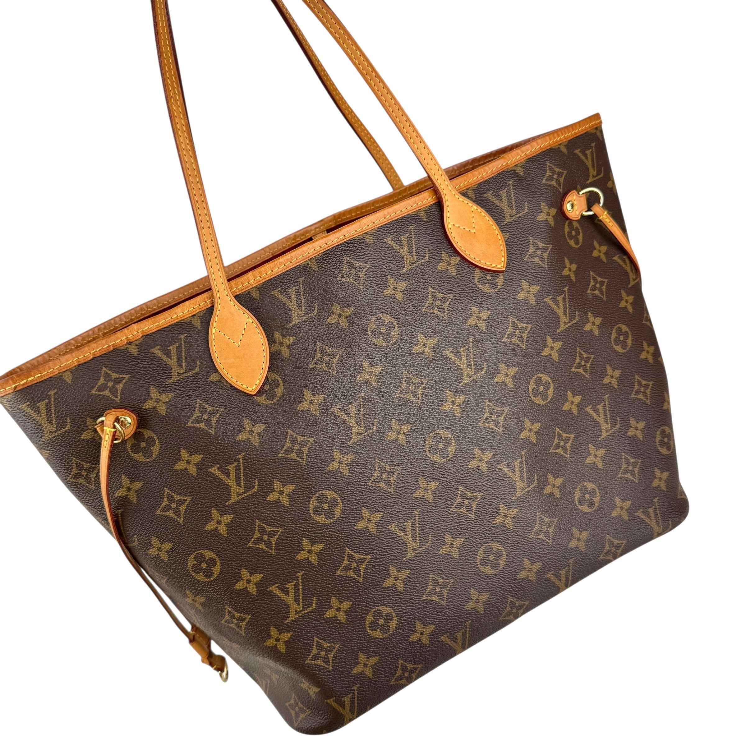 Louis Vuitton Neverfull Tote MM Brown Canvas Monogram