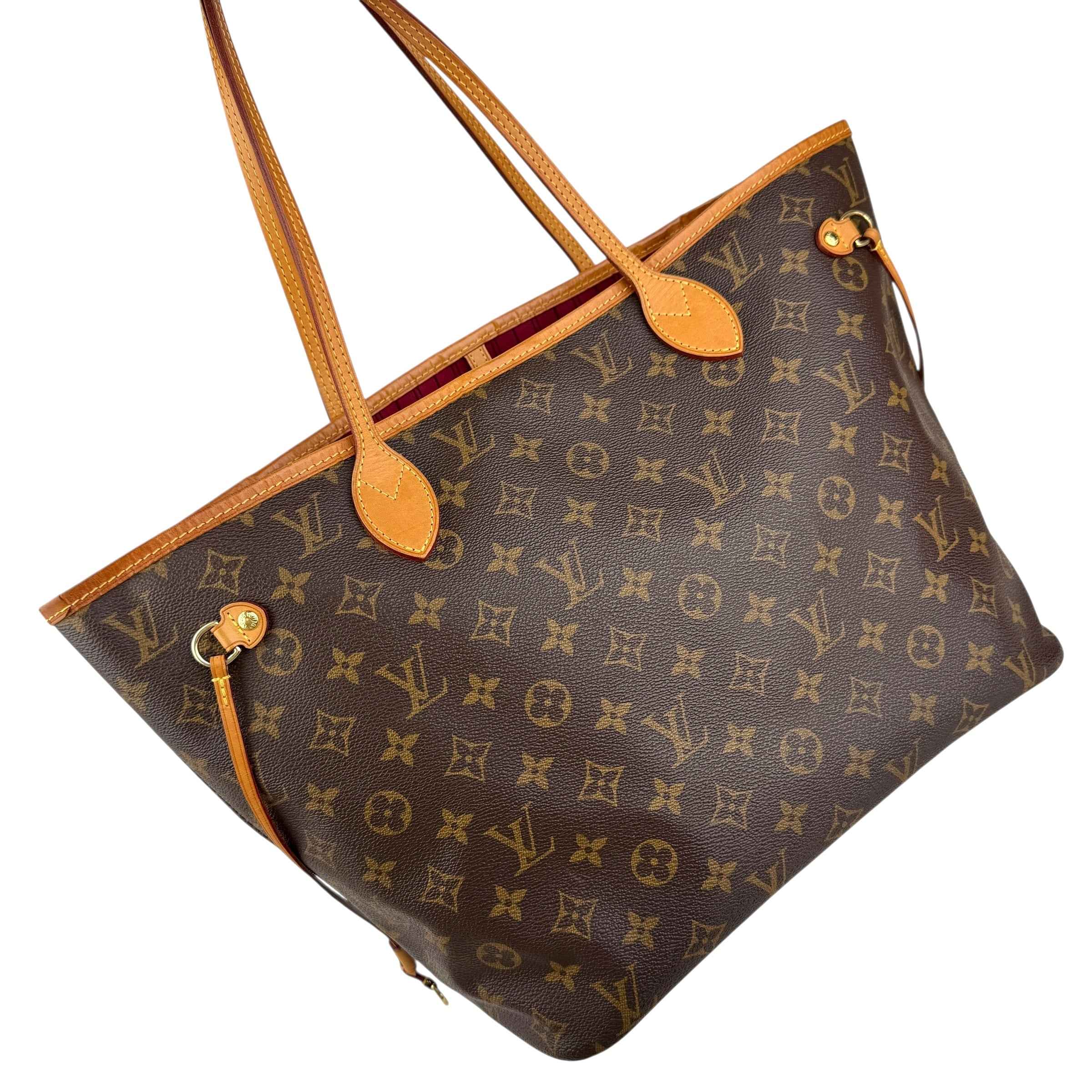 Louis Vuitton Neverfull Tote MM Brown Canvas Monogram
